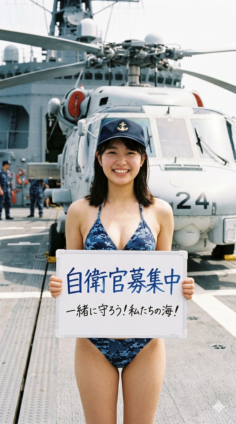 ２７日の女性海上自衛官