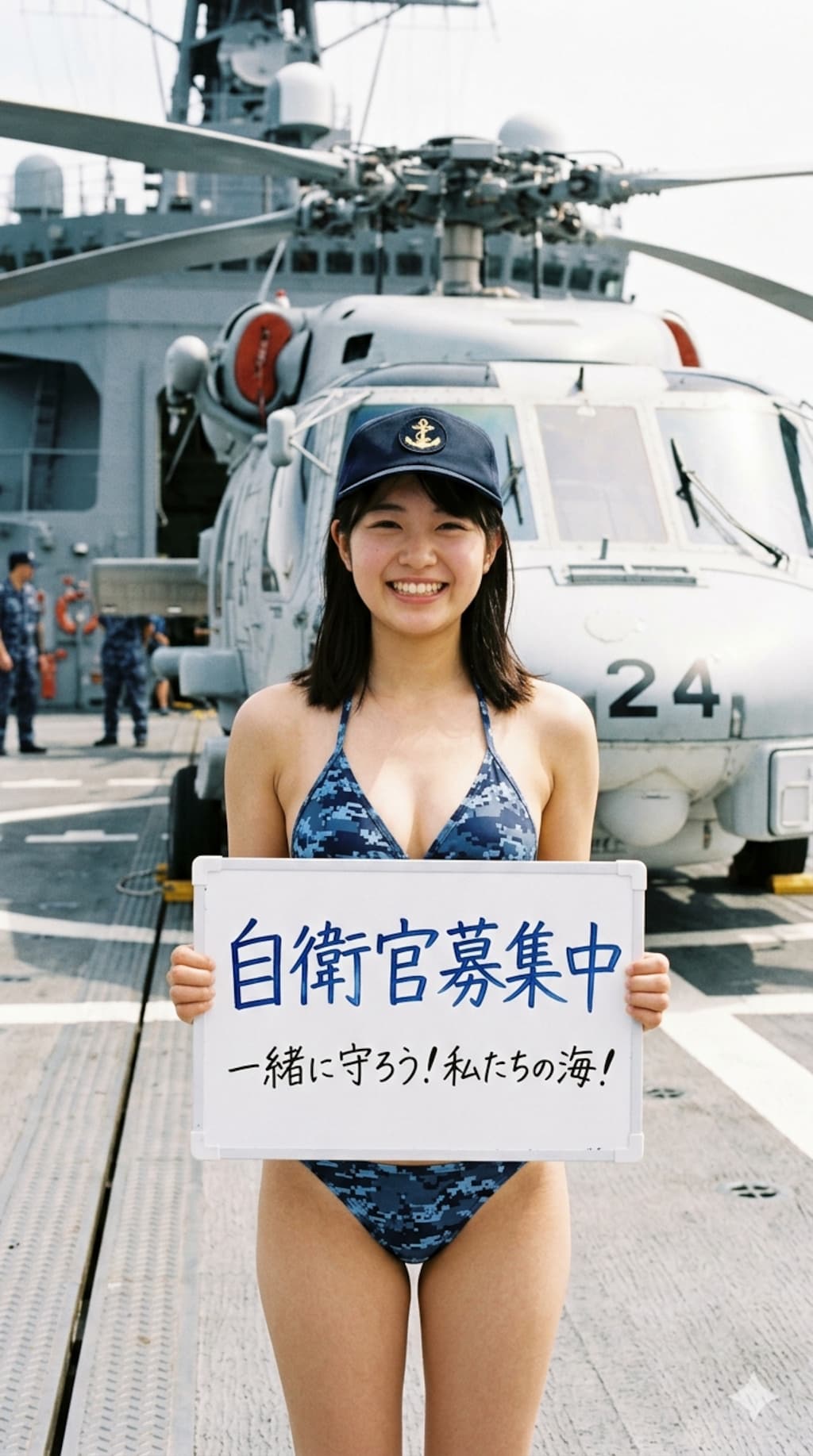 ２７日の女性海上自衛官