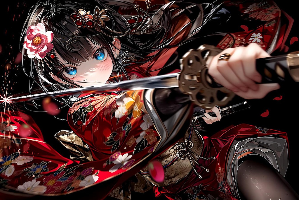 紅蓮の花びらに舞う剣姫