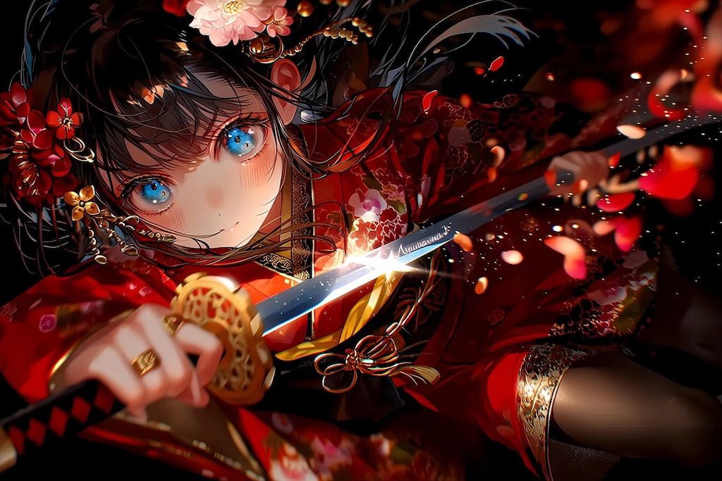 紅蓮の花びらに舞う剣姫