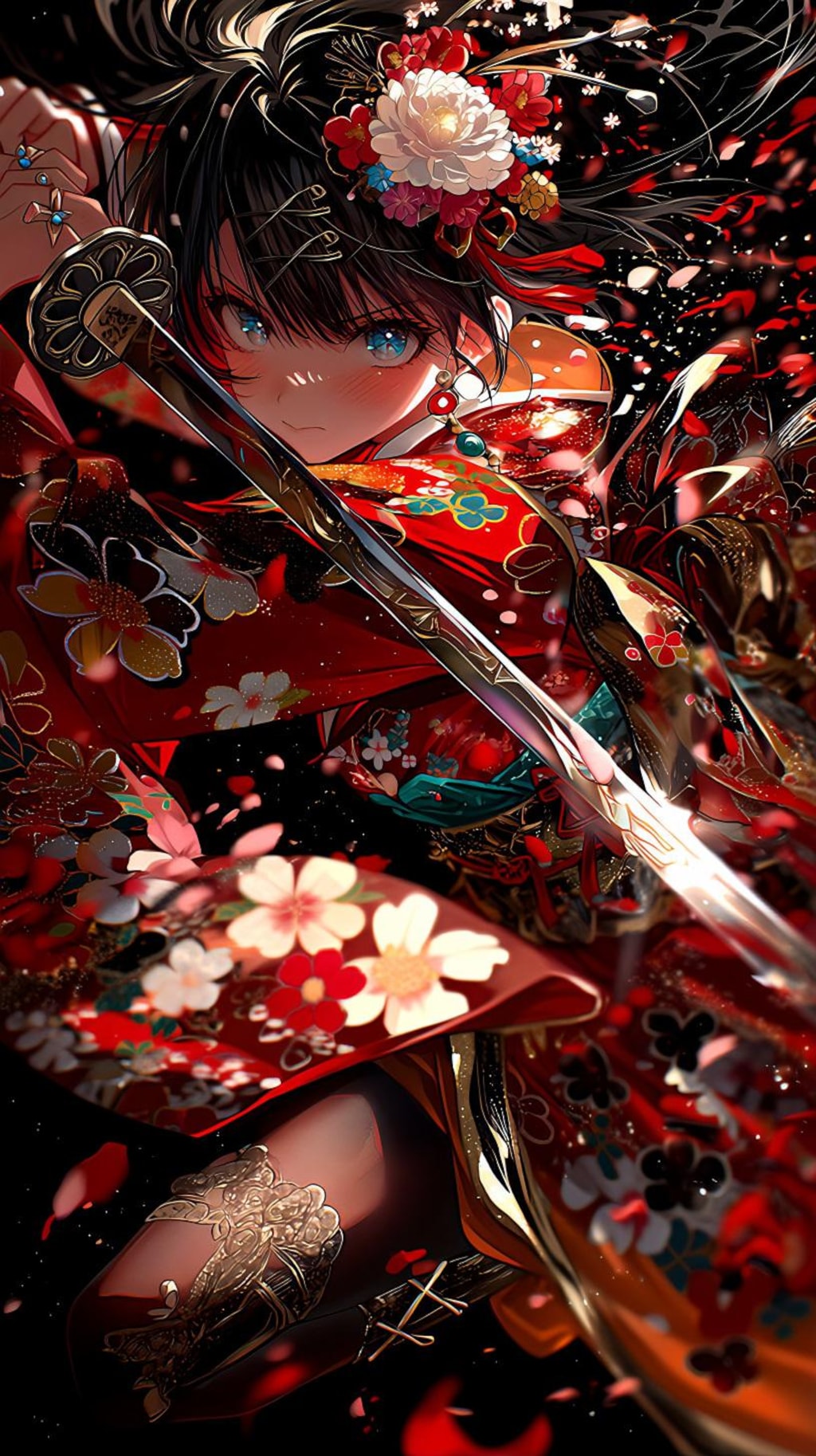 紅蓮の花びらに舞う剣姫