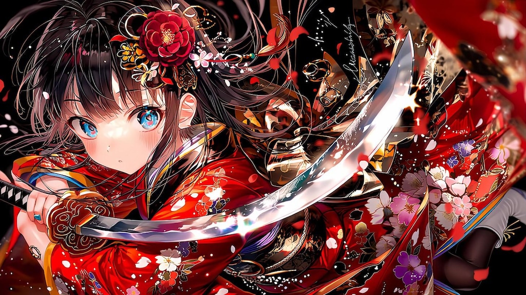 紅蓮の花びらに舞う剣姫