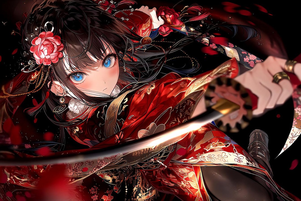 紅蓮の花びらに舞う剣姫