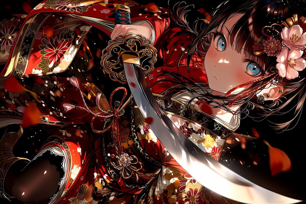 紅蓮の花びらに舞う剣姫