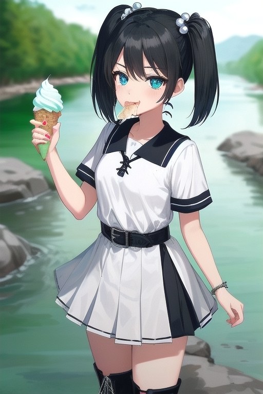 アイスコーンから食すかい😀