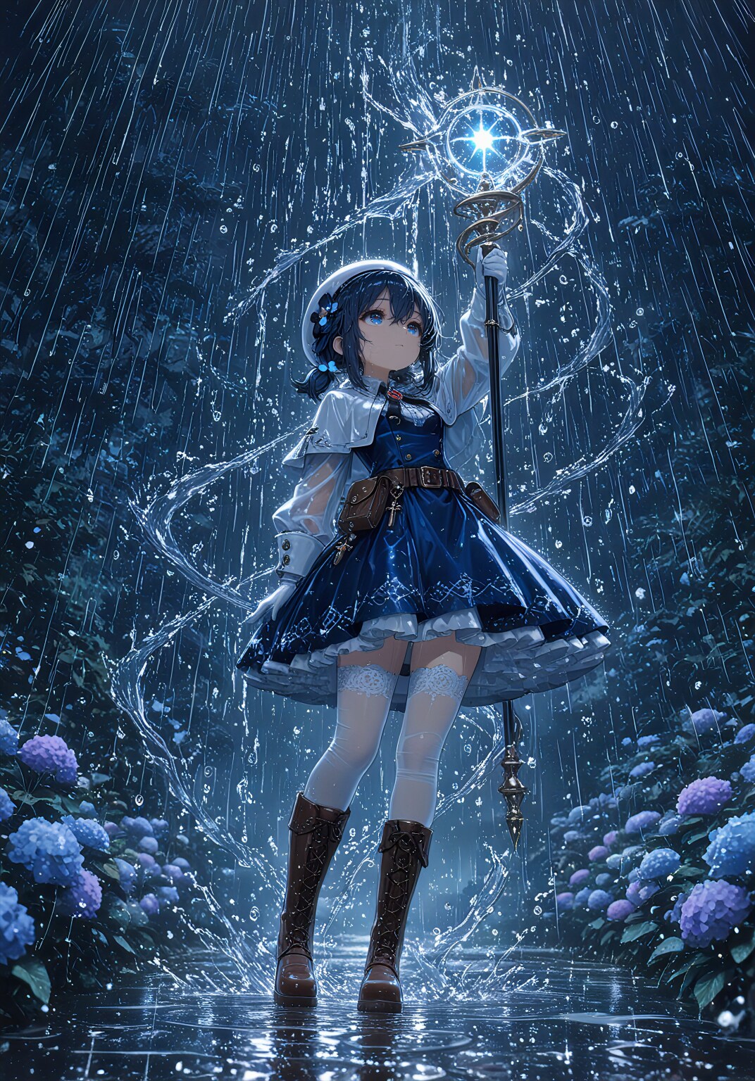 降りしきる雨の乙女