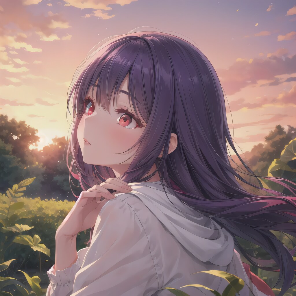 紫髪ロングの少女