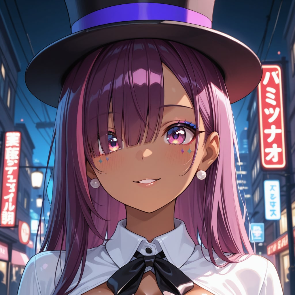 夜の繁華街のマイちゃん