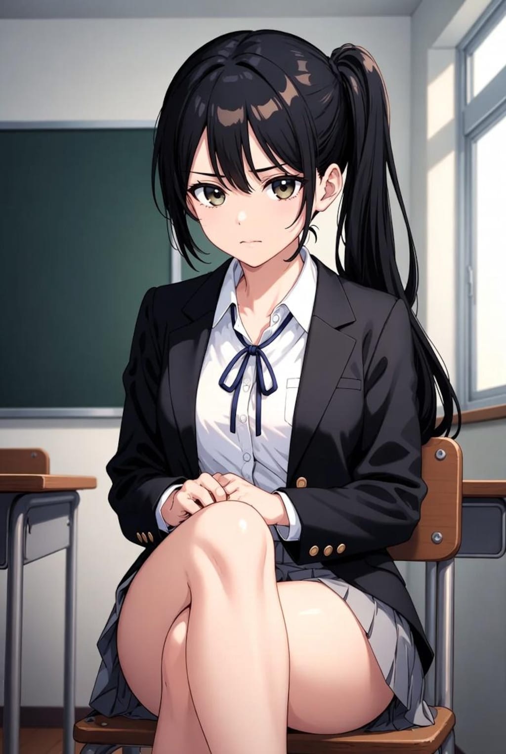 足を組むよう頼んでみた