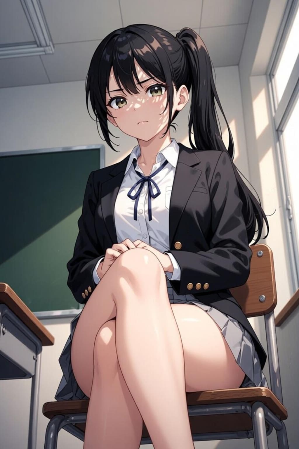 足を組むよう頼んでみた