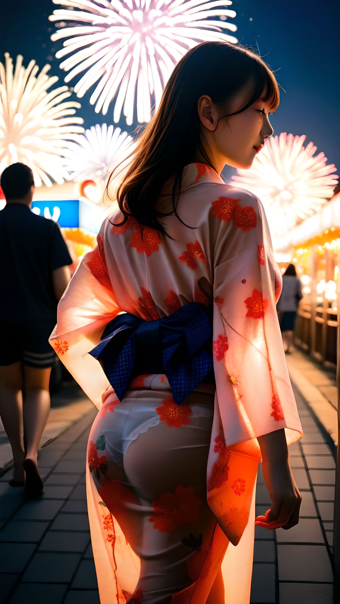 スケスケ浴衣