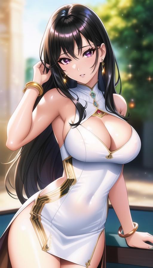 黒髪ロング美女イラスト集