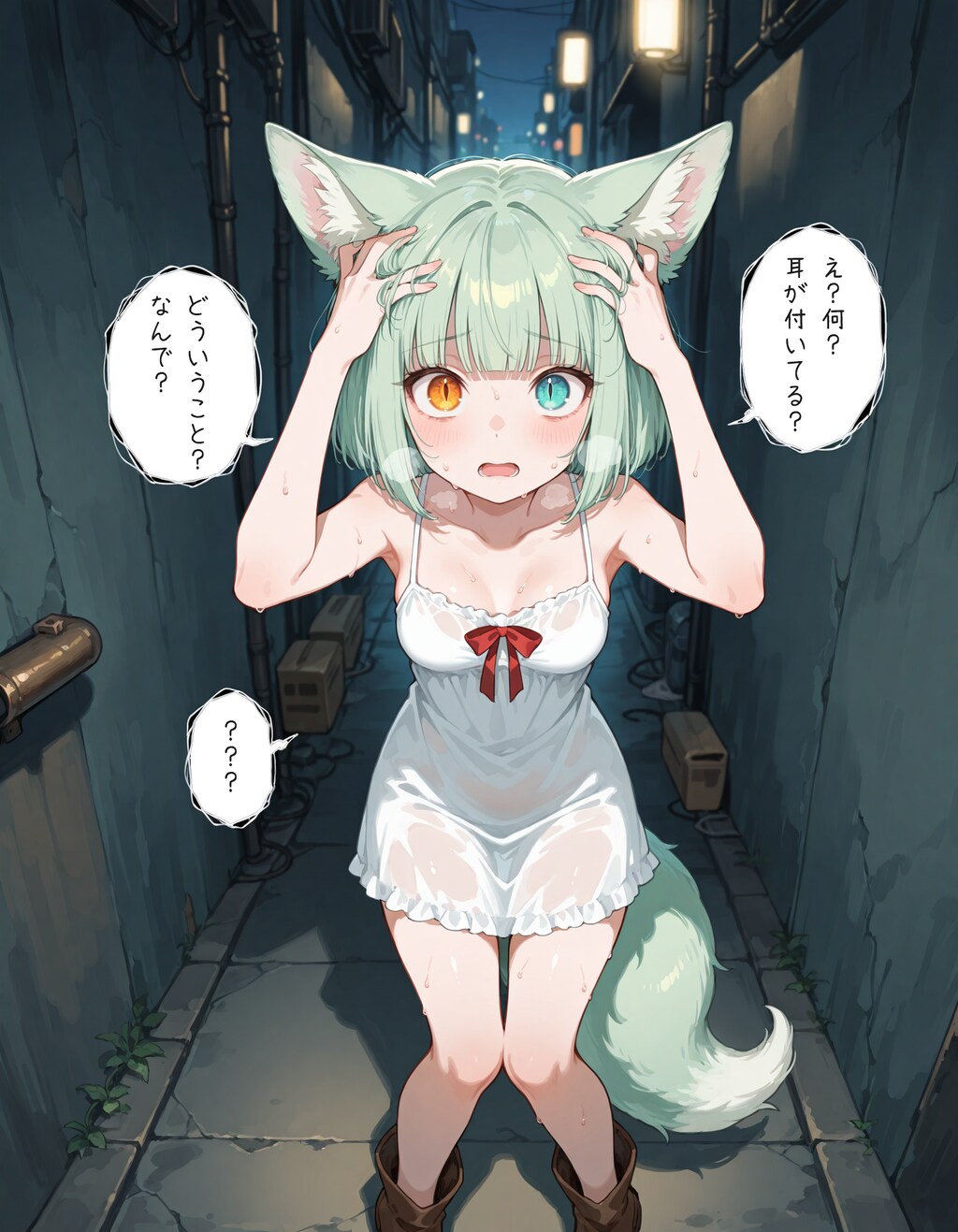 深夜にケモ耳化してしまう少女5