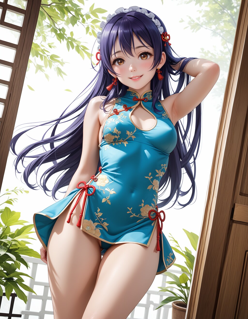 スクールアイドル⁉😅「園田海未 国立音ノ木坂学院二年生」チャイナ服Ver．【model：waiANIHENTAIPONYXL_v60
