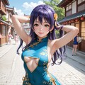 スクールアイドル⁉😅「園田海未 国立音ノ木坂学院二年生」チャイナ服Ver．【model：waiANIHENTAIPONYXL_v60 3枚目