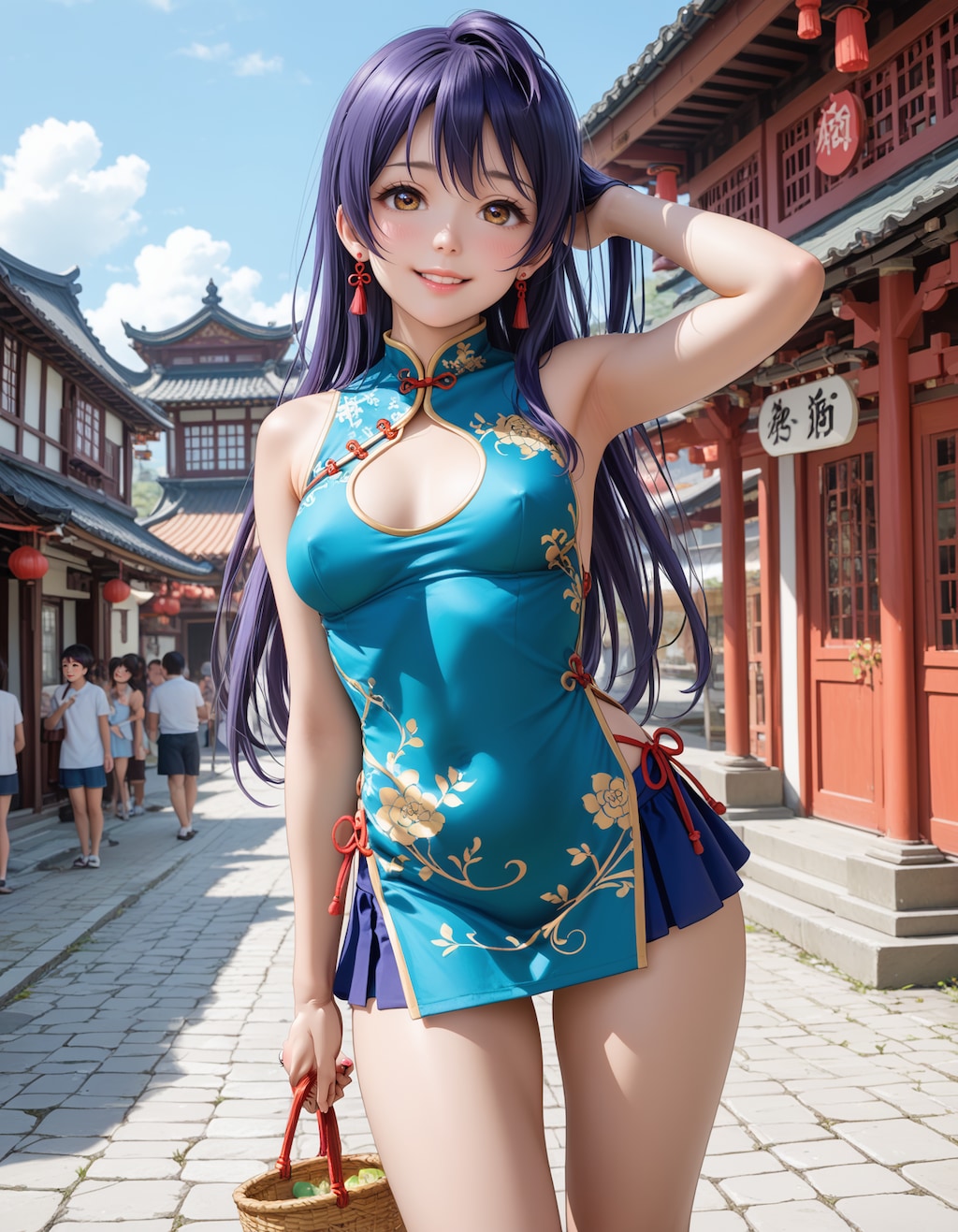 スクールアイドル⁉😅「園田海未 国立音ノ木坂学院二年生」チャイナ服Ver．【model：waiANIHENTAIPONYXL_v60