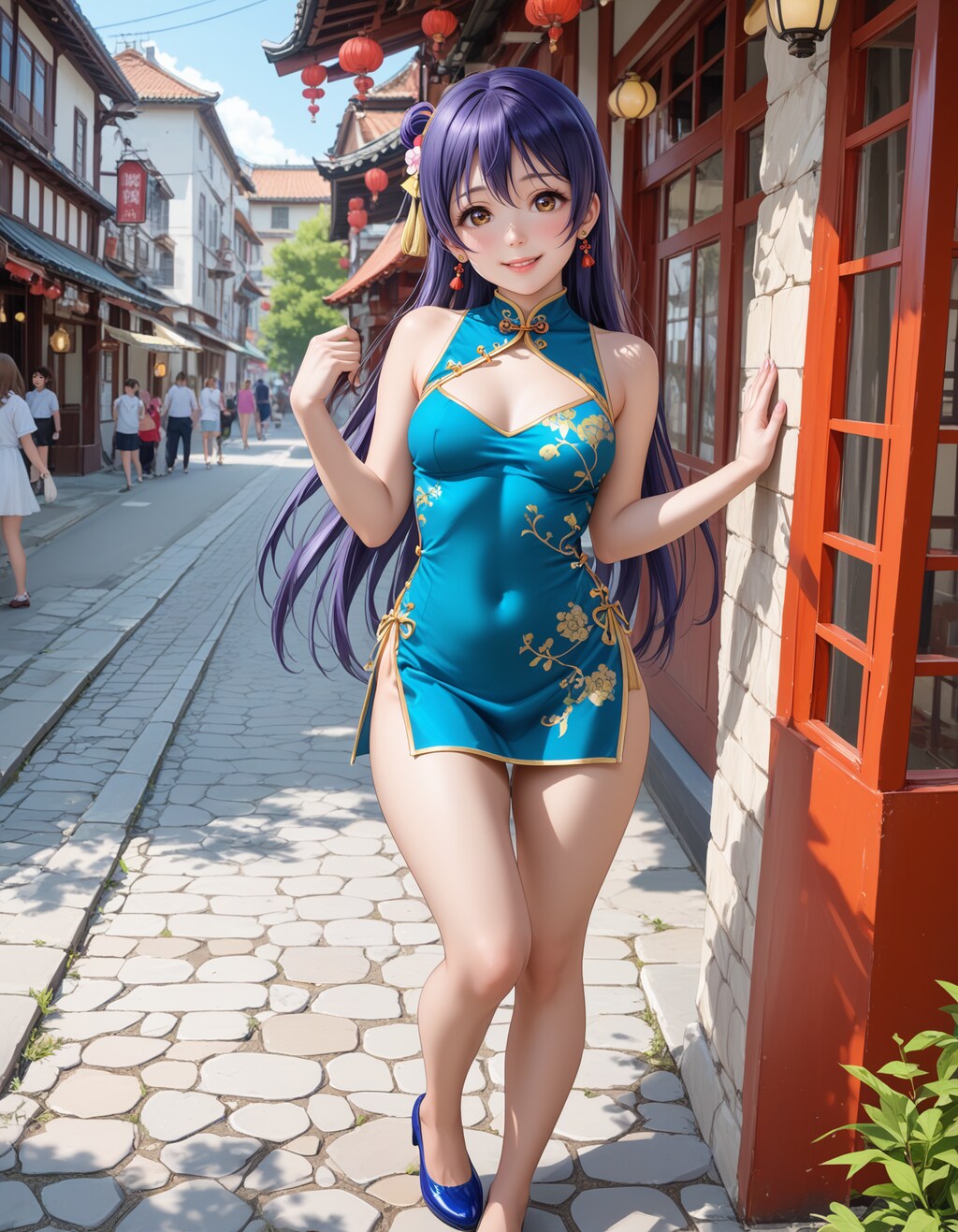 スクールアイドル⁉😅「園田海未 国立音ノ木坂学院二年生」チャイナ服Ver．【model：waiANIHENTAIPONYXL_v60