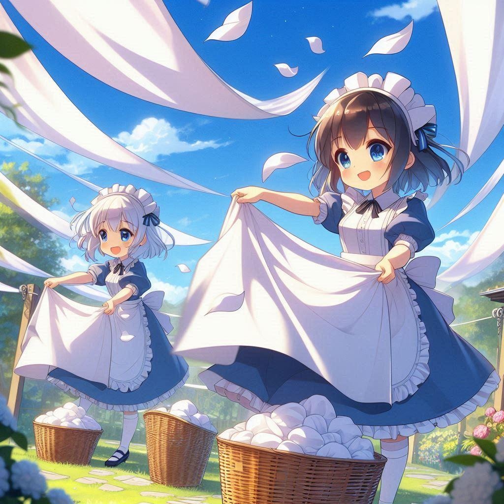 洗濯日和(アニメ風)