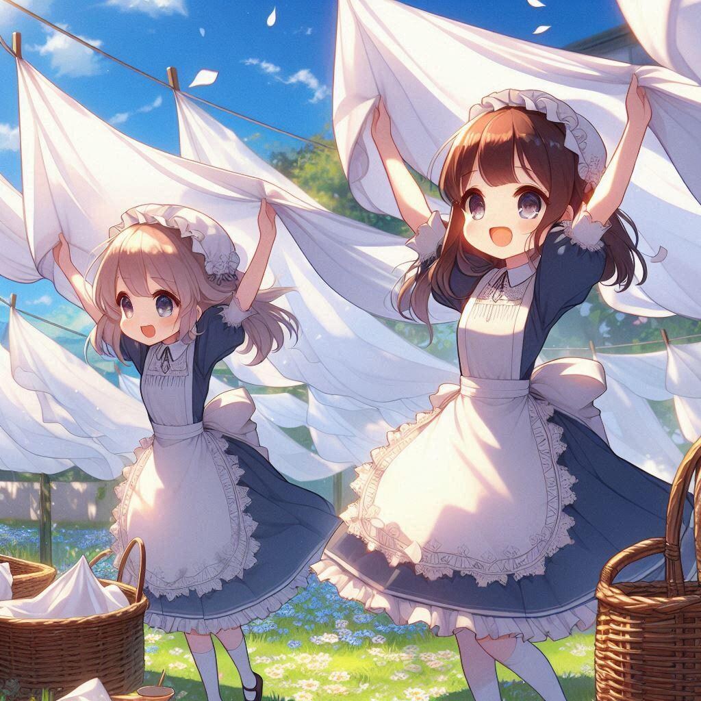 洗濯日和(アニメ風)