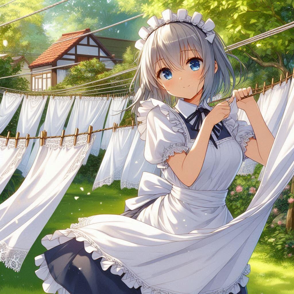 洗濯日和(アニメ風)