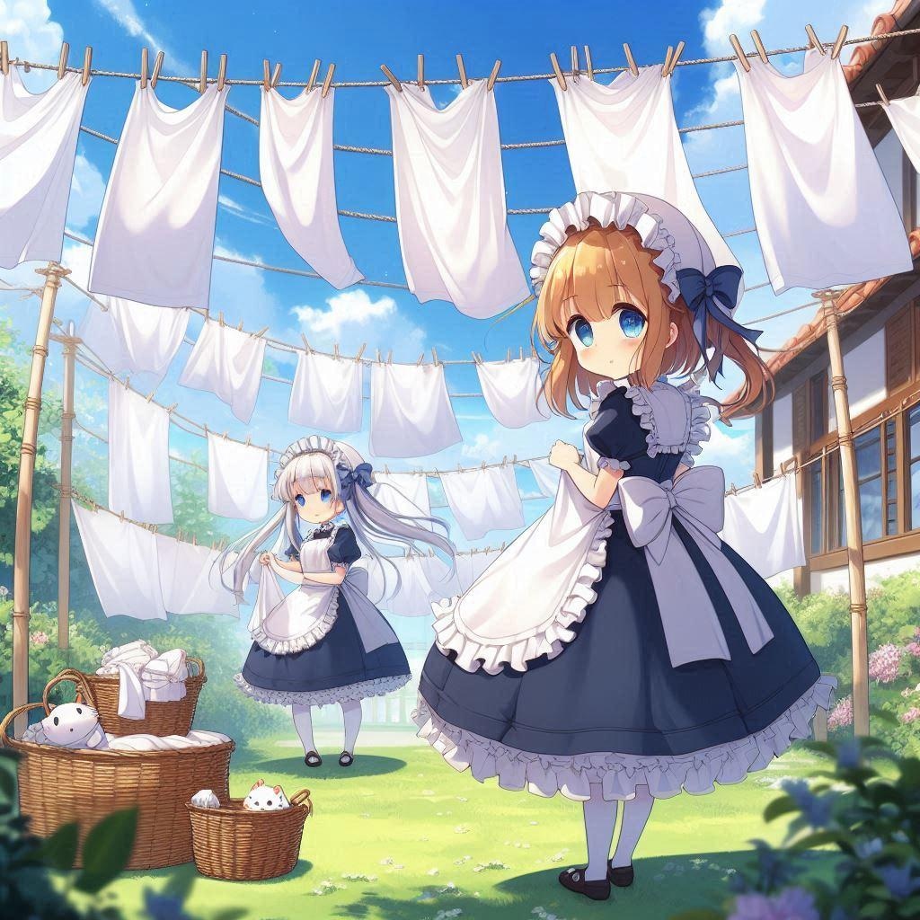 洗濯日和(アニメ風)