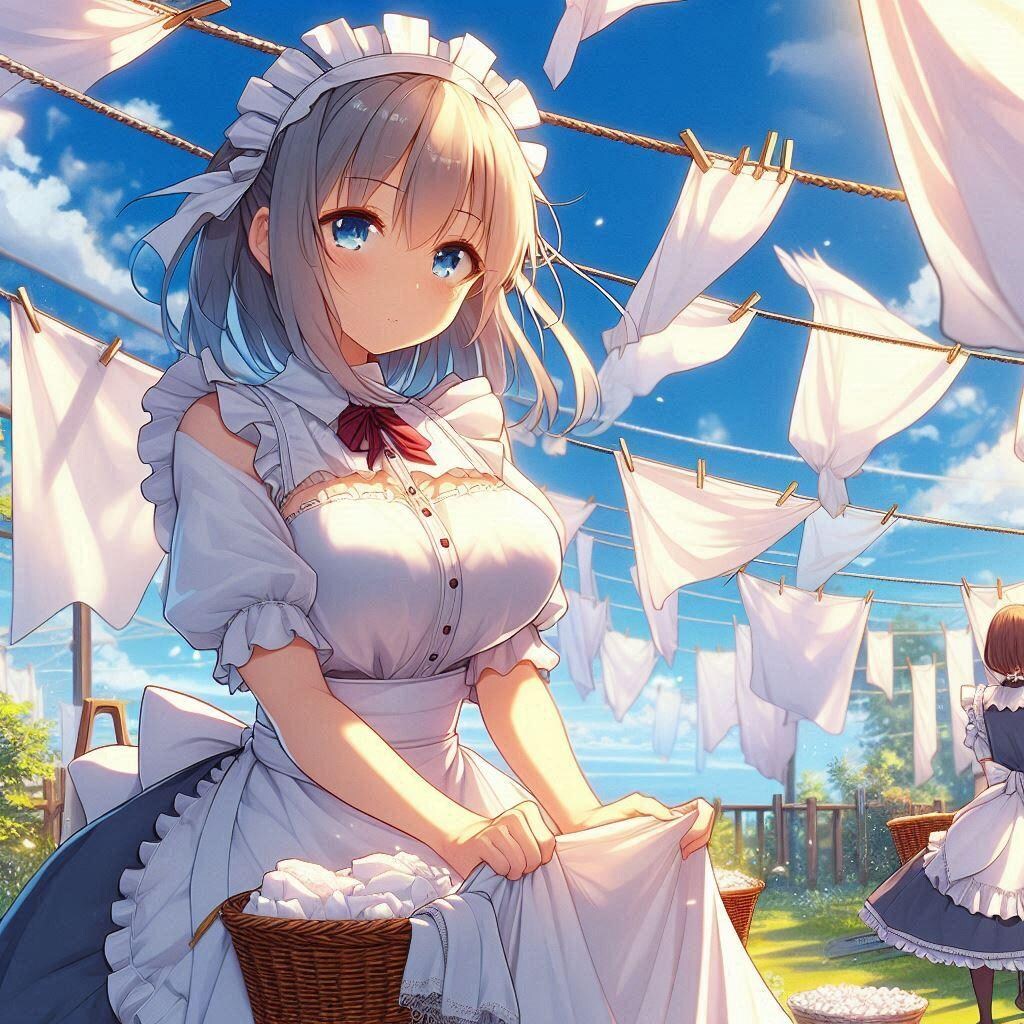 洗濯日和(アニメ風)