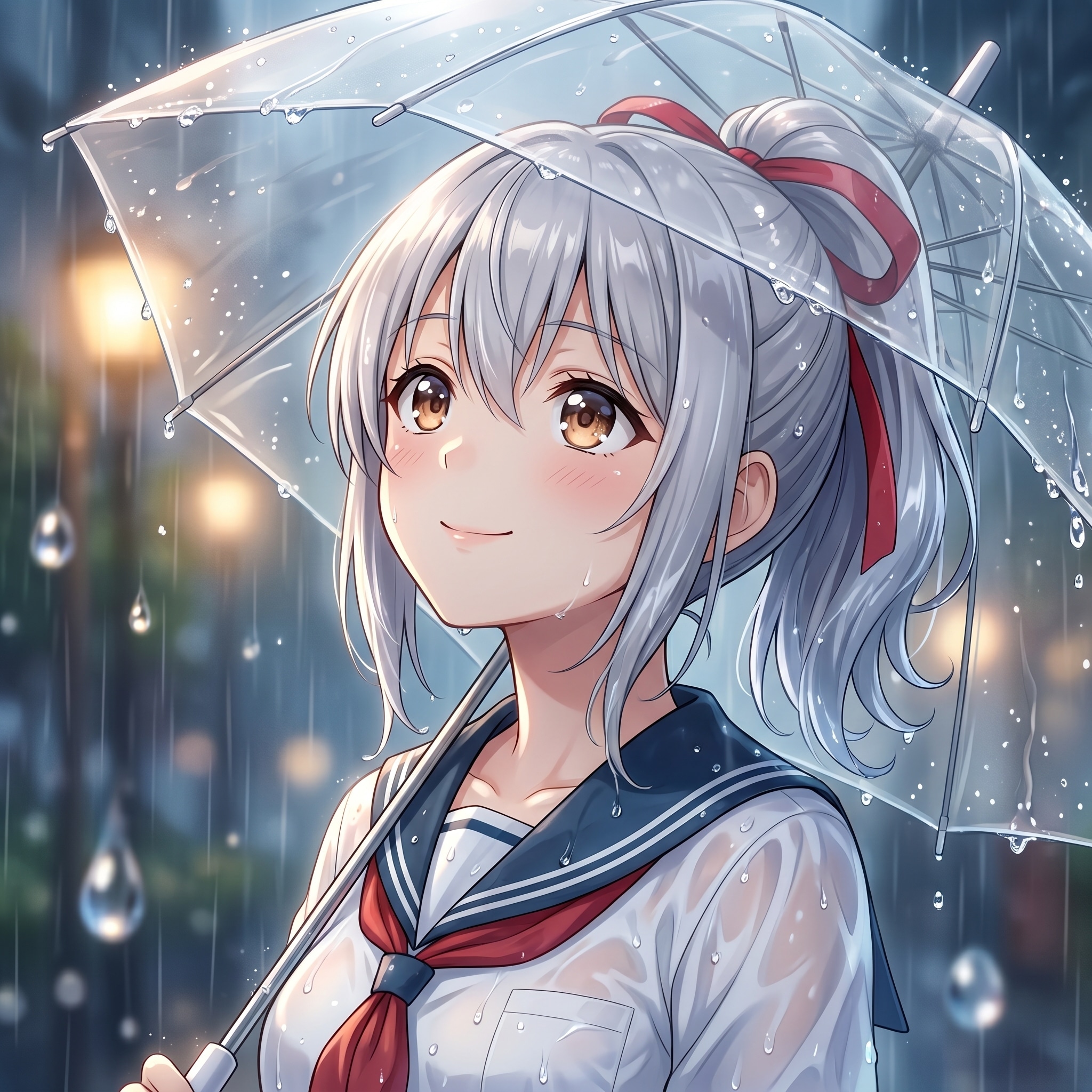 エル「雨ぇ・・・♪」