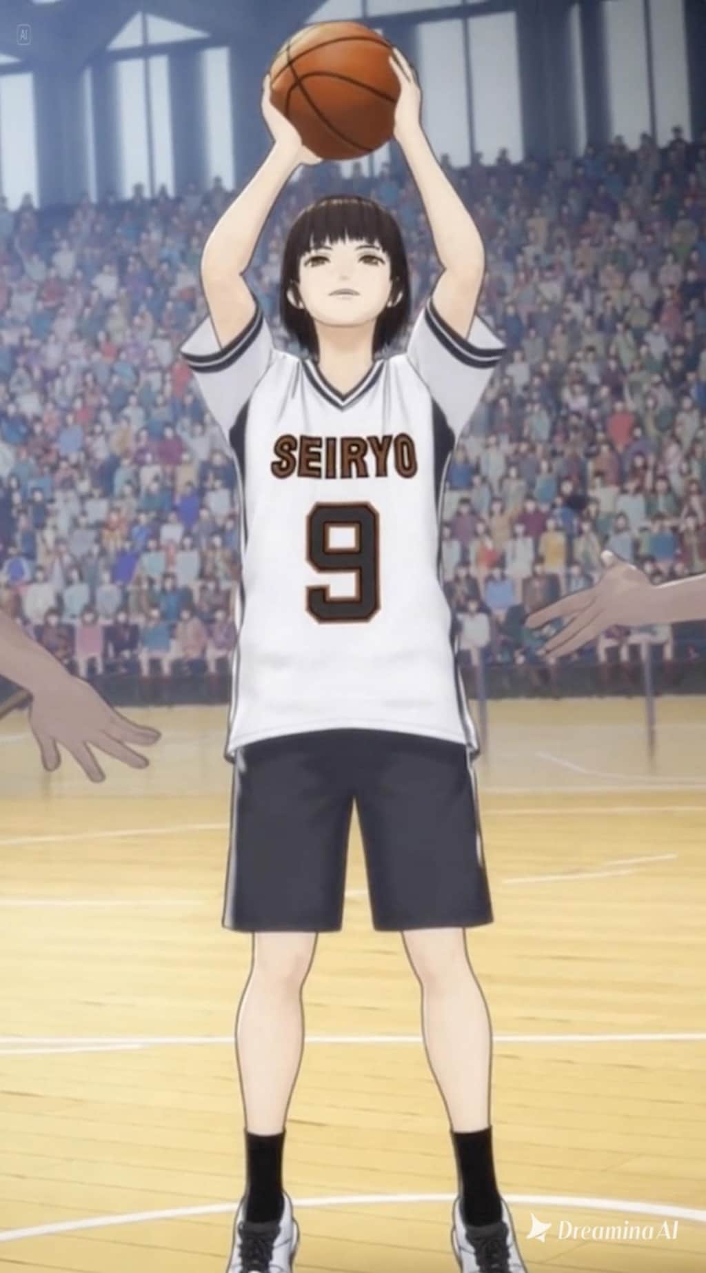 女バスのジャンプシュート382