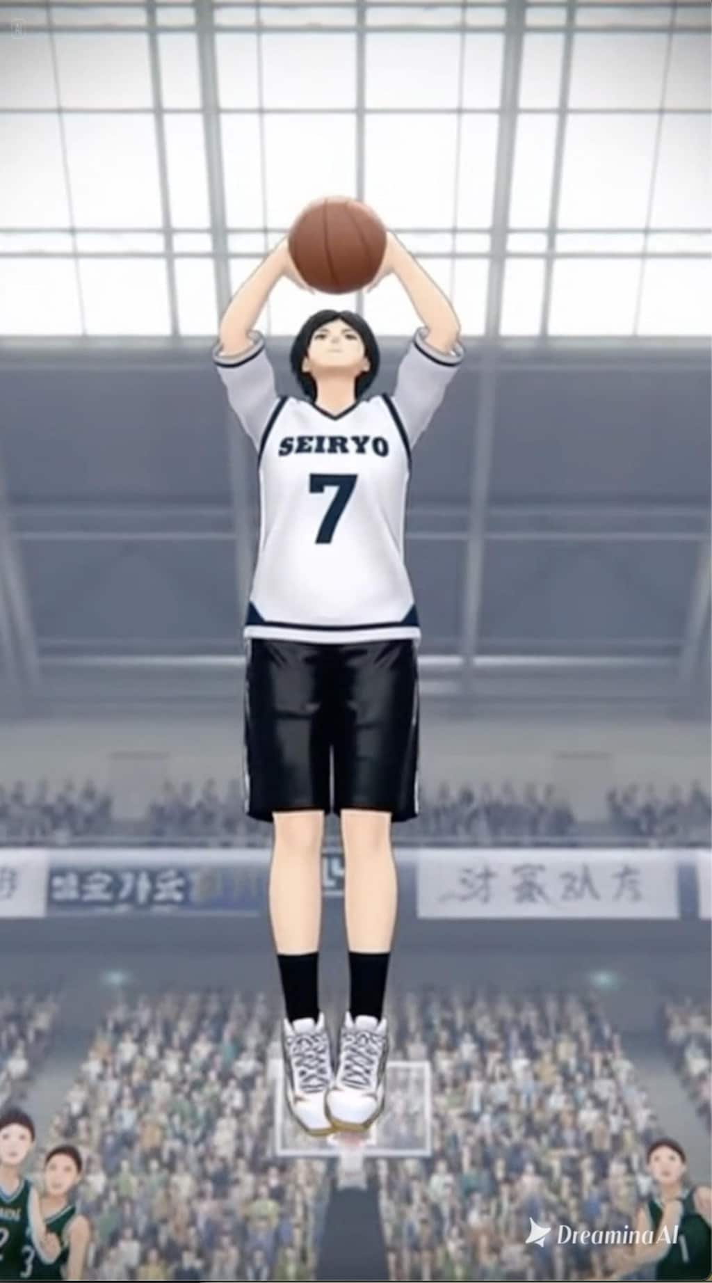 女バスのジャンプシュート382