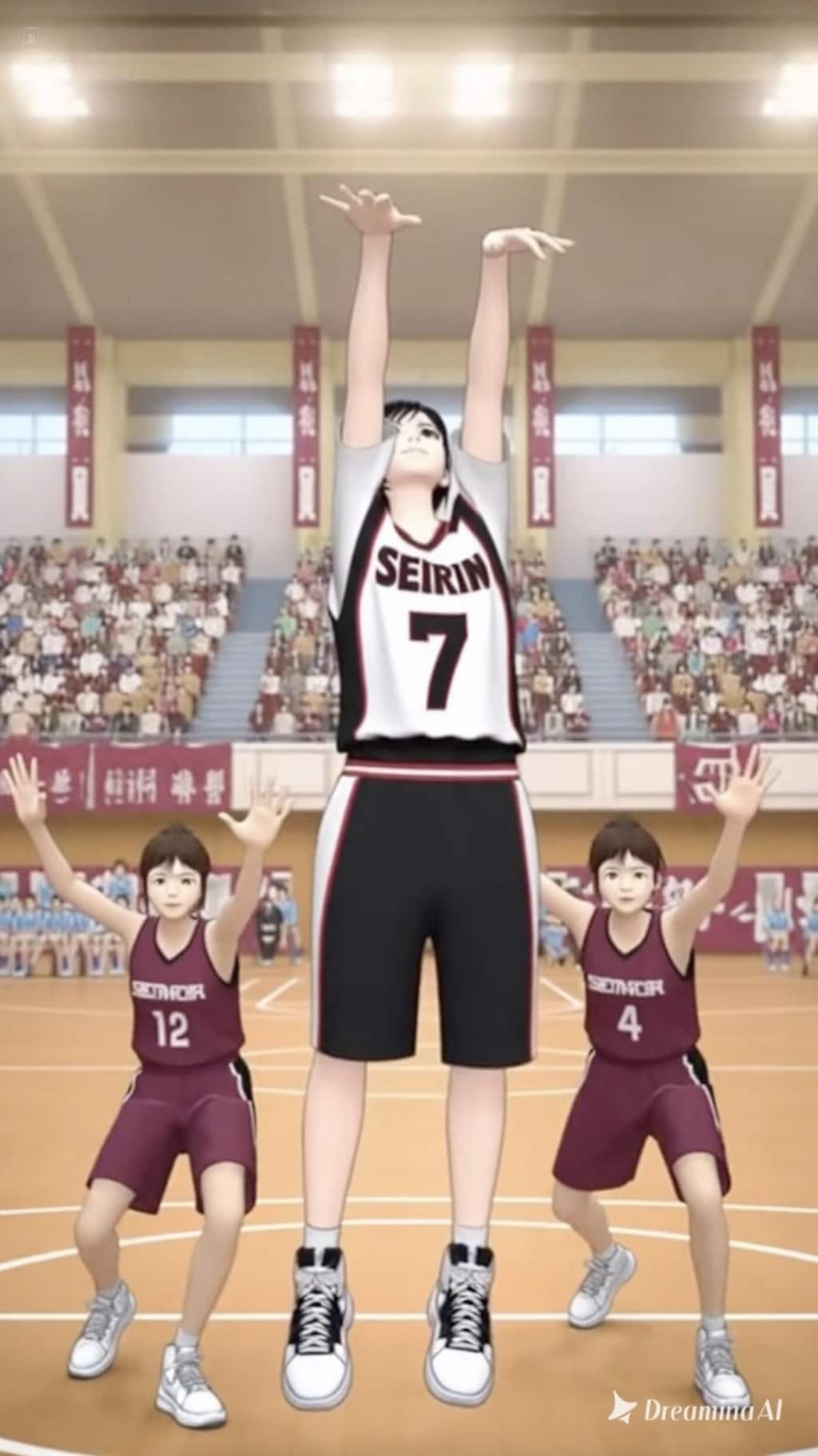 女バスのジャンプシュート382