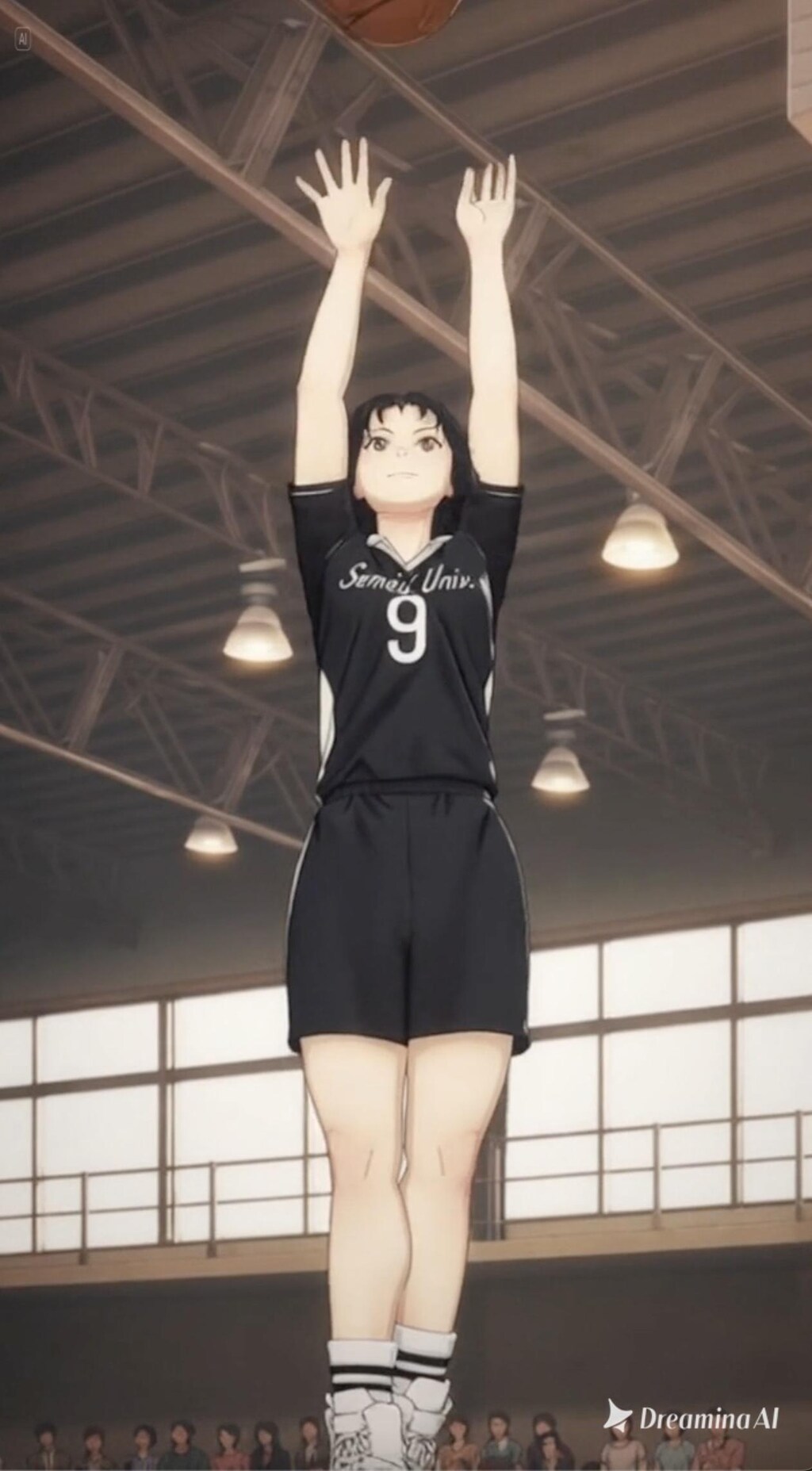 女バスのジャンプシュート382