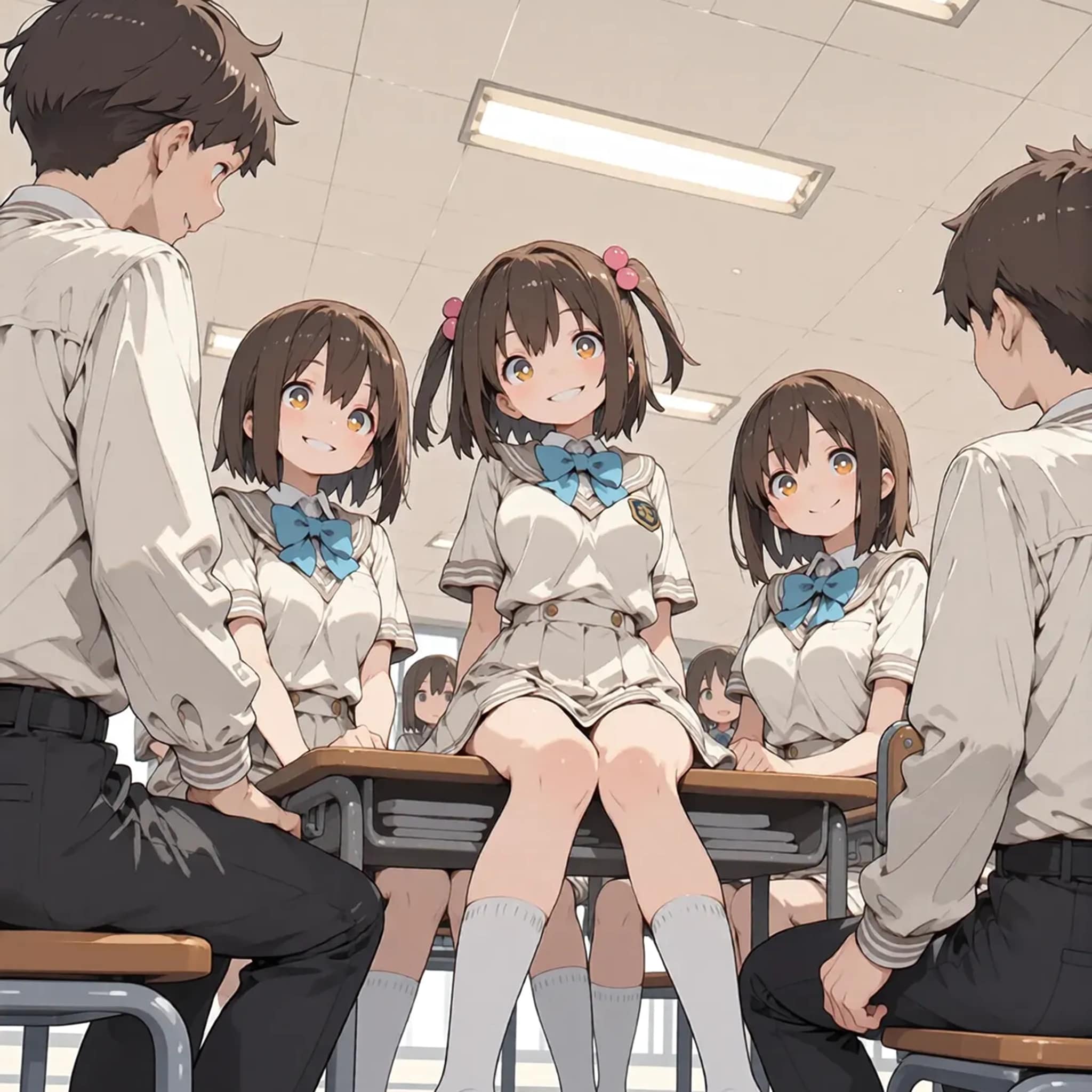 ダベる昼休み | の人気AIイラスト・グラビア