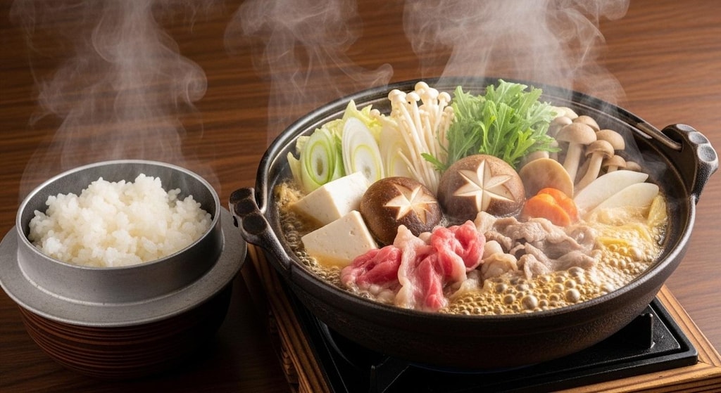 摩訶不思議食堂のあったか鍋米飯付き