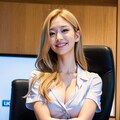 金髪美女社長と美女社員 4枚目