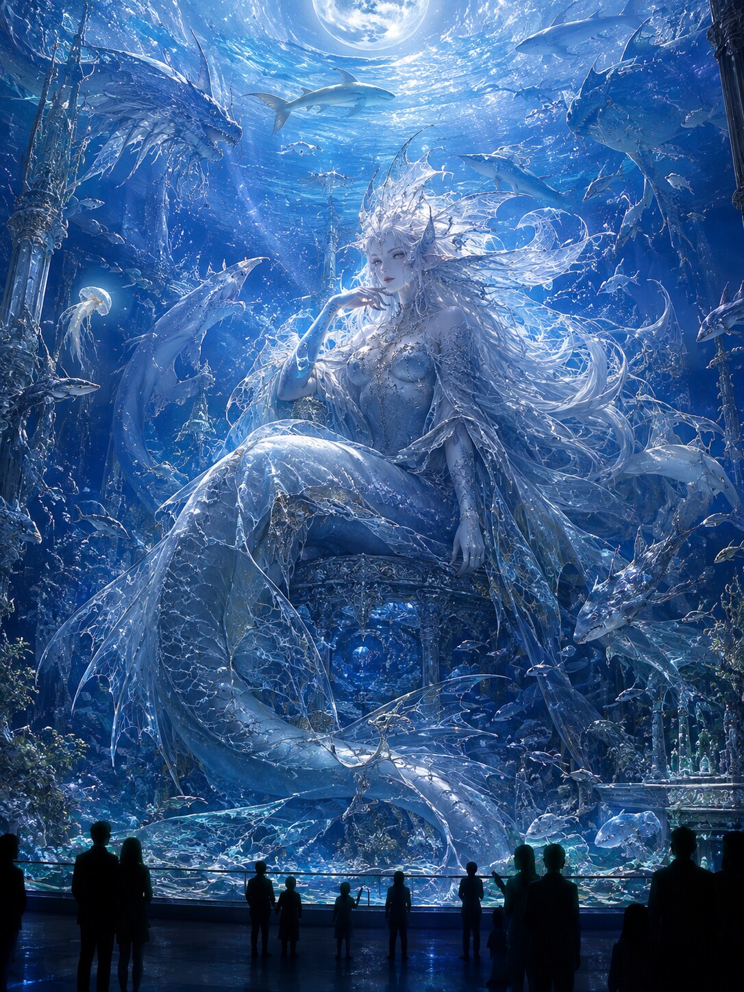 幻獣水族館Ⅳー月光海の女王ー | の人気AIイラスト・グラビア
