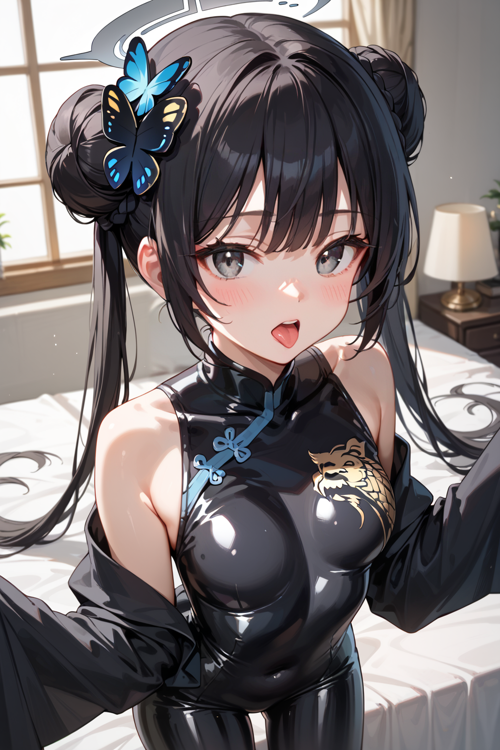 竜華キサキ　ラバースーツ　立ち姿