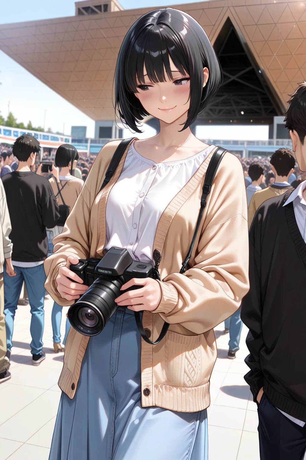 コミケの喧騒に、白く溶ける人妻の矜持