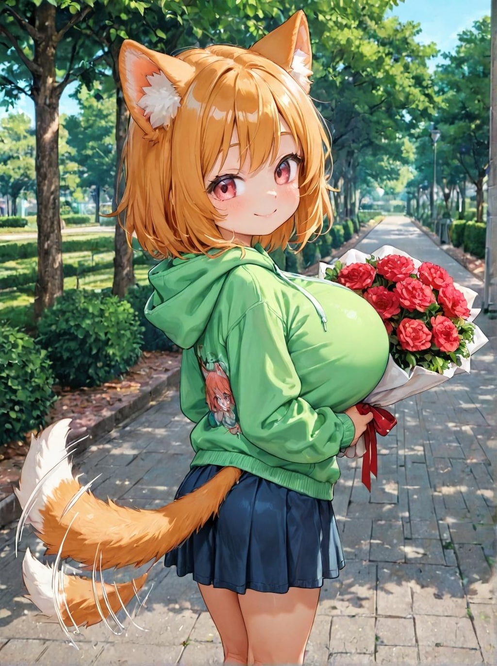 ケモ耳娘達の花束プレゼント