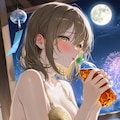 金色下着の少女(PixAI版) 3枚目