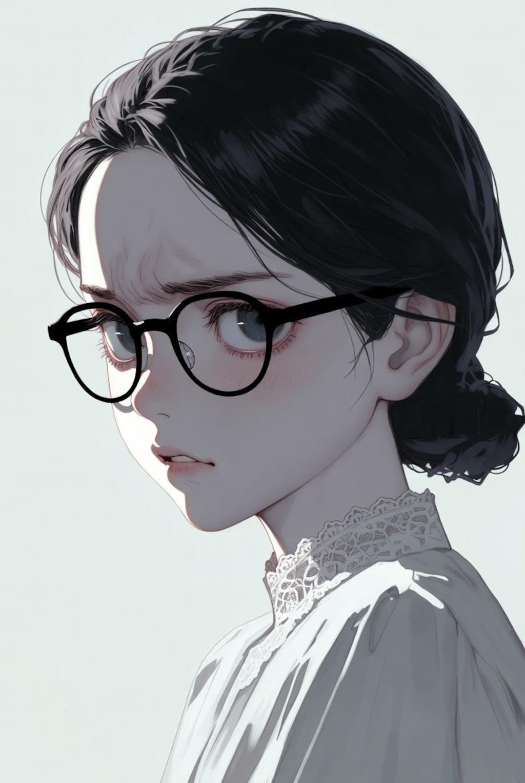 怒っている女の子