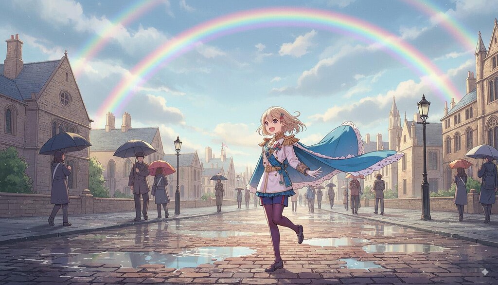 街と水たまり、栄光ちゃん