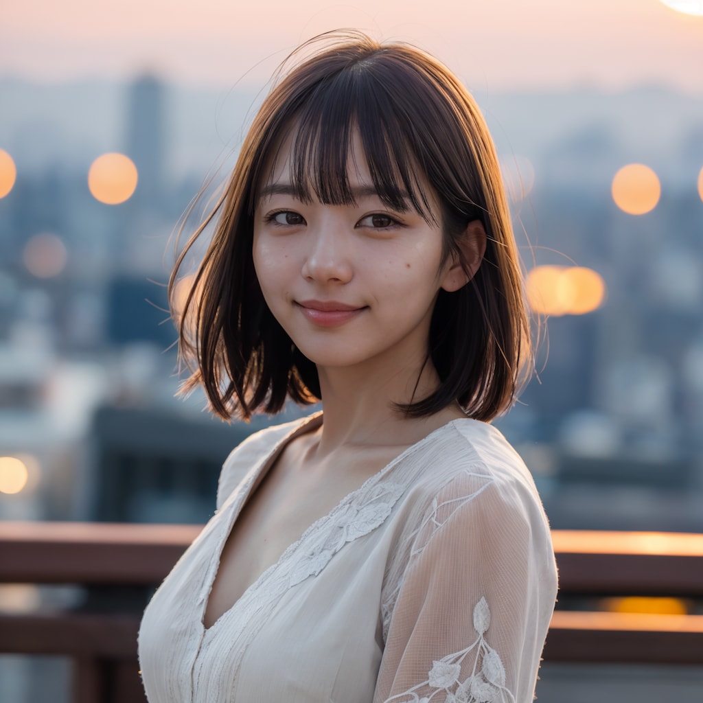 夕焼けフェイスショット No.3