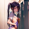 競泳水着少女2(着替え中) 9枚目