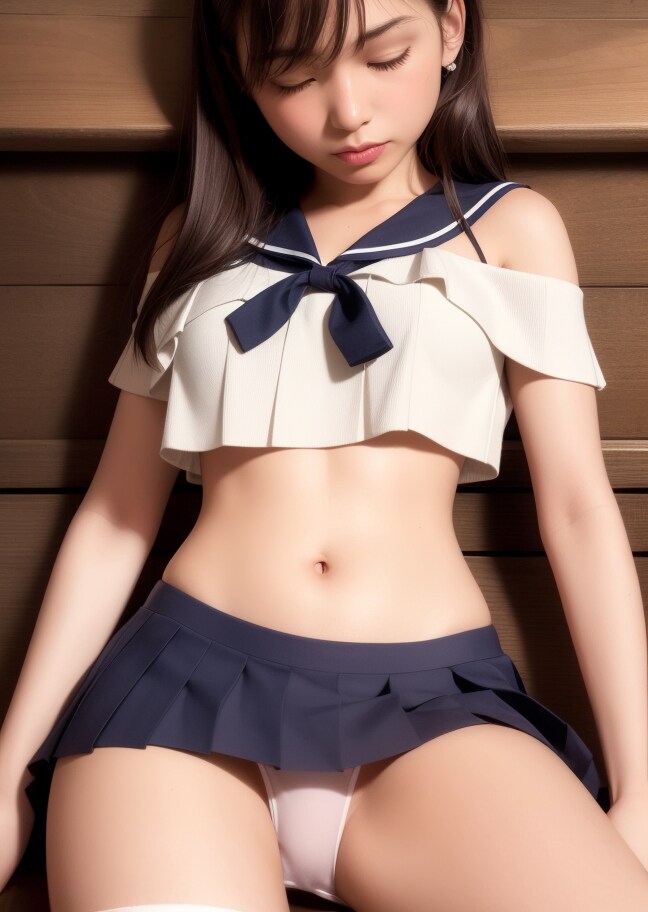 short school uniform and sleep at school