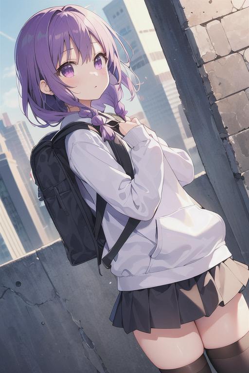 高い所はドキドキします | の人気AIイラスト・グラビア