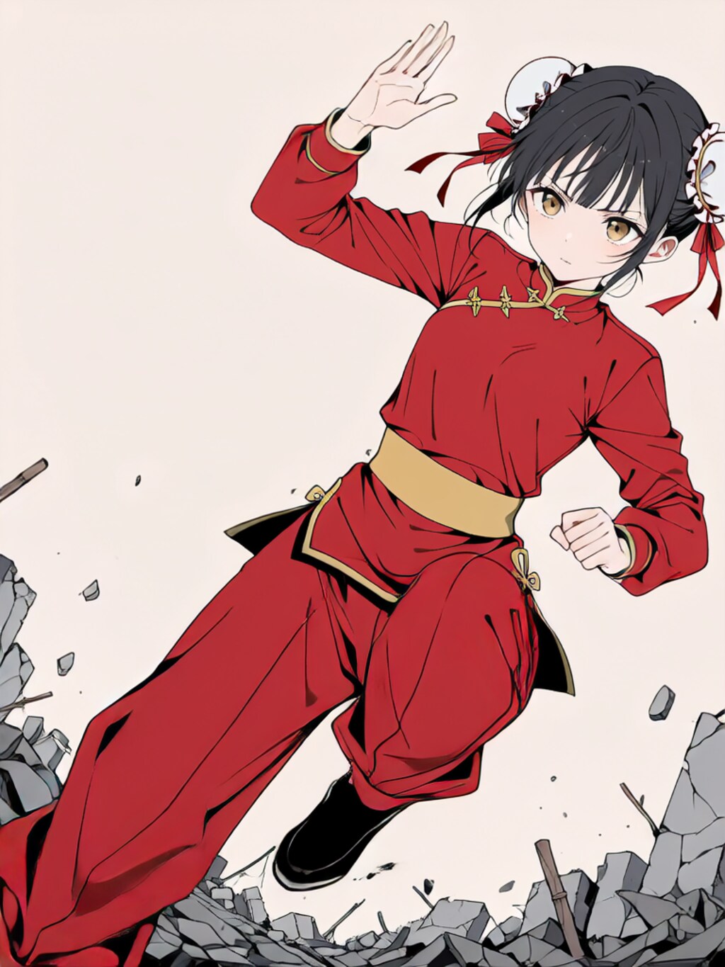 蹴り！【パラパライラスト】