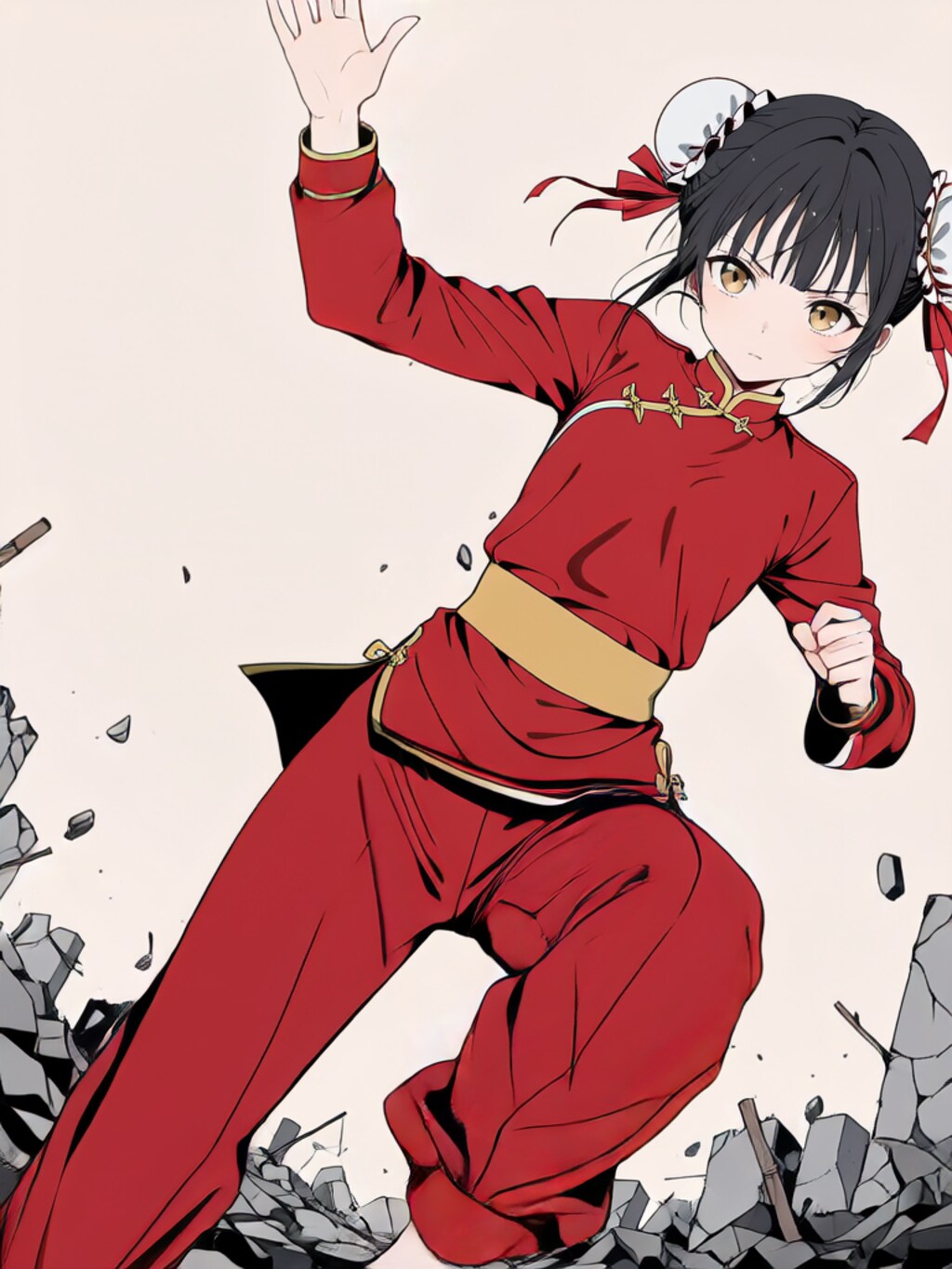 蹴り！【パラパライラスト】