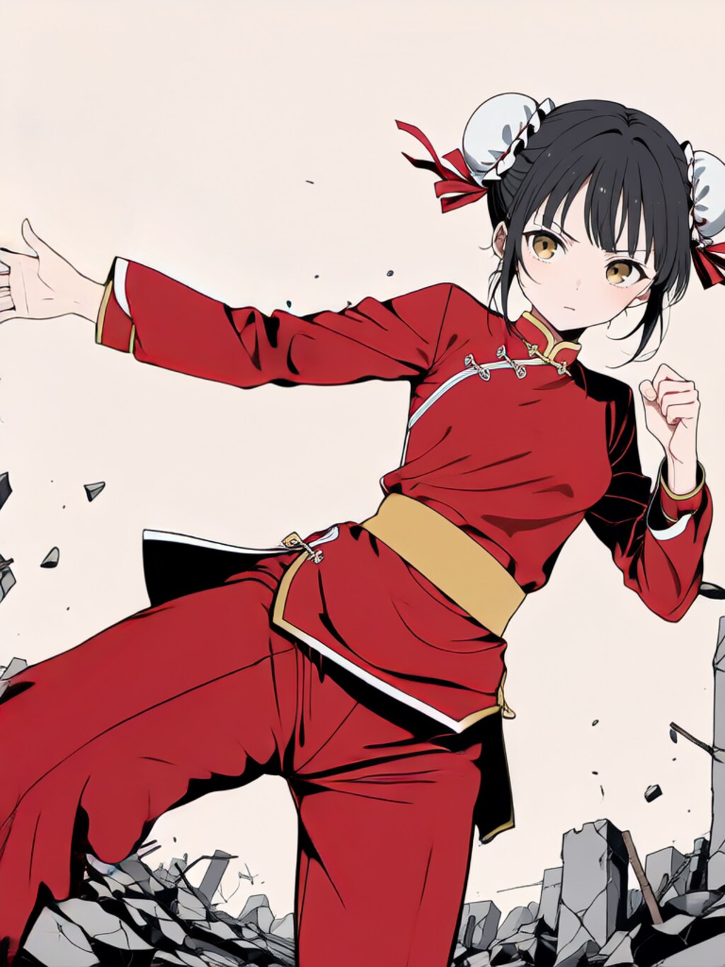 蹴り！【パラパライラスト】