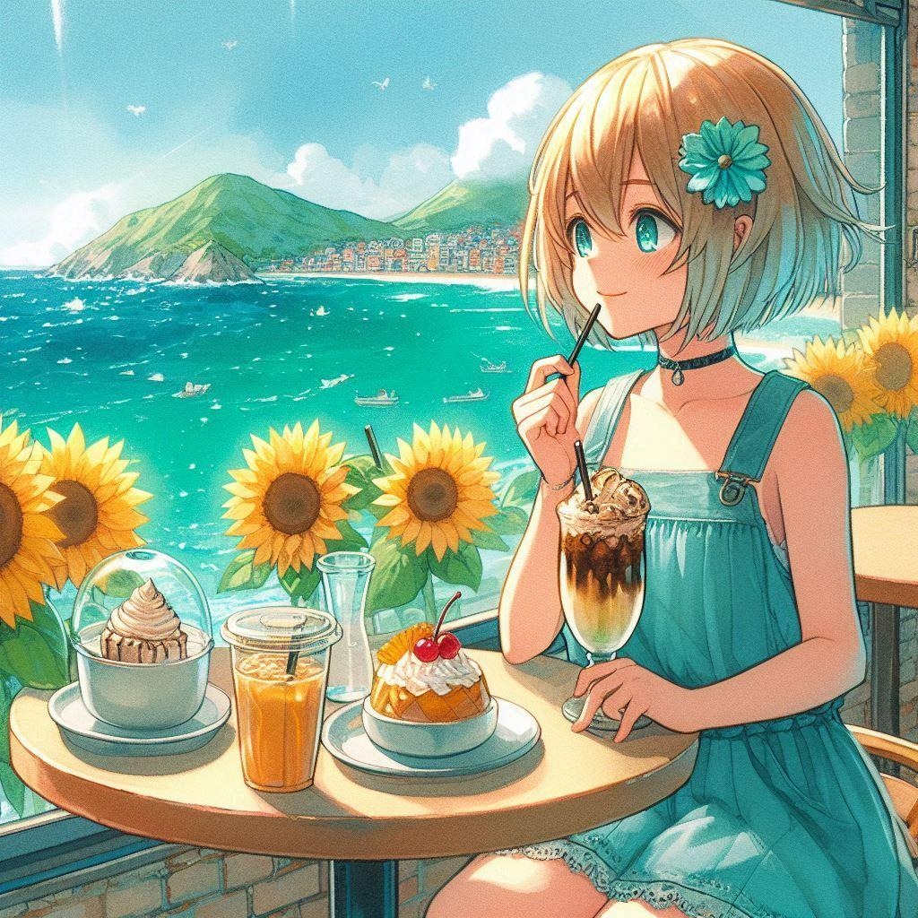 海の見える喫茶店