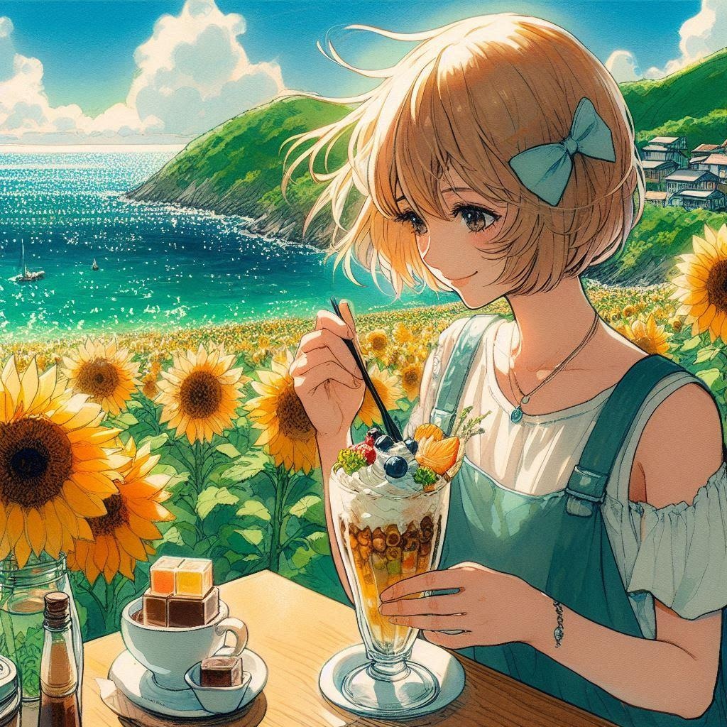 海の見える喫茶店